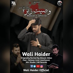 Wasiyat e Zehra | Ya Ali Meri Mayyat | Ayyam e Fatimia Kalam | 1444-2022 | Wali Haider