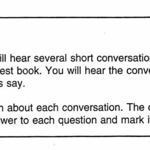 Chapter 4: TOEIC Mini-Test - Short Talks