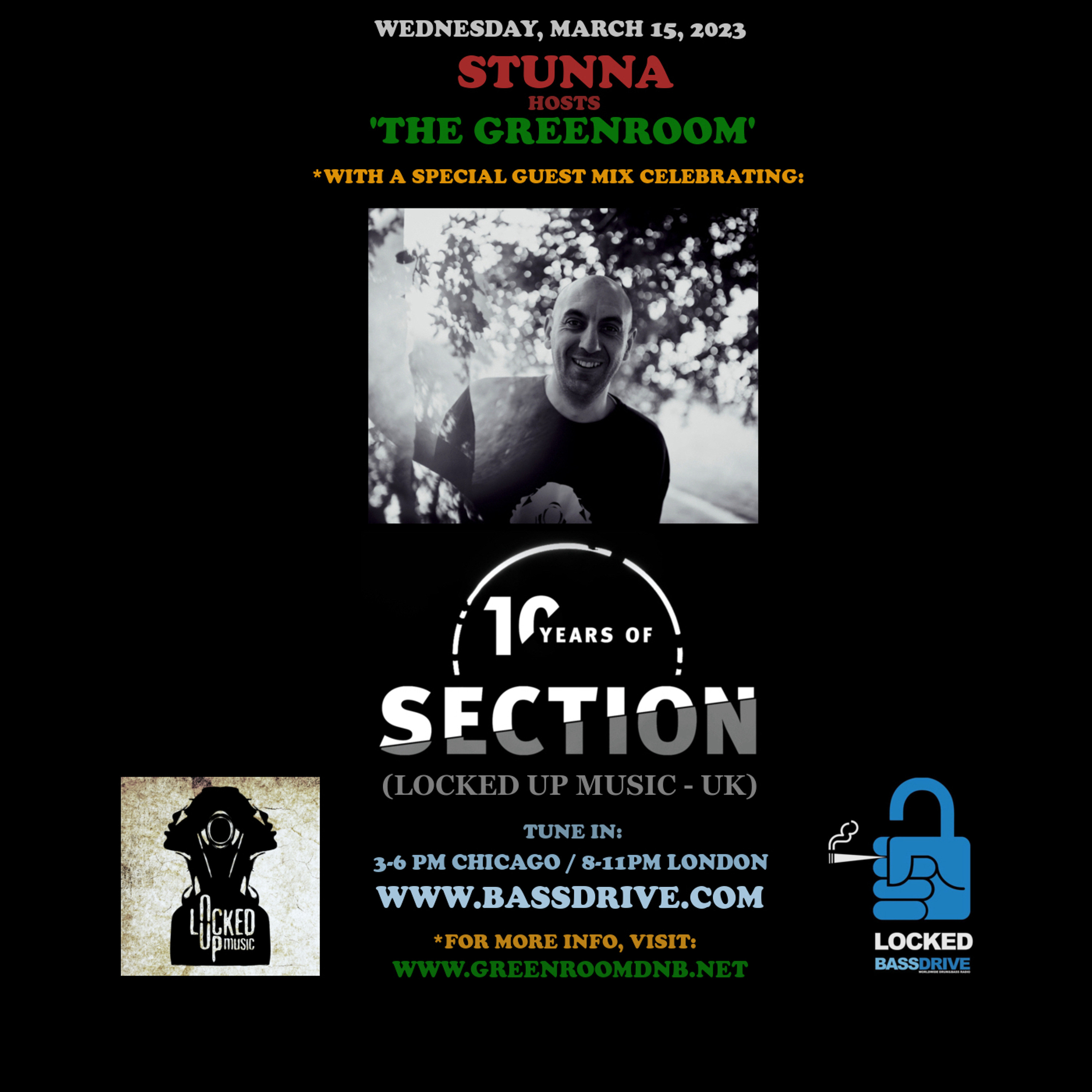 STUNNA Hosts THE GREENROOM with SECTION Guest Mix March 15 2023 episode artwork
