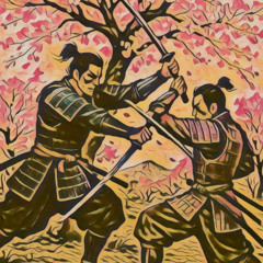 Fight Near the Sakura