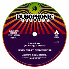 [DUBR-703] Mikey Dub ft. Debbie Defire - Thank you & Version  [7inch polyvinyl limited edition]