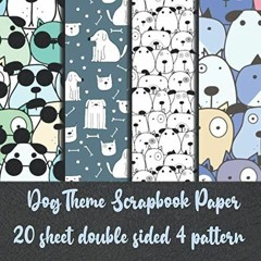 READ dog theme scrapbook paper 20 sheet double sided 4 pattern: paw scrapbook pa
