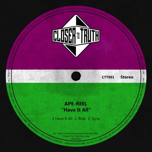 [CTT091] APE-REEL - HAVE IT ALL EP