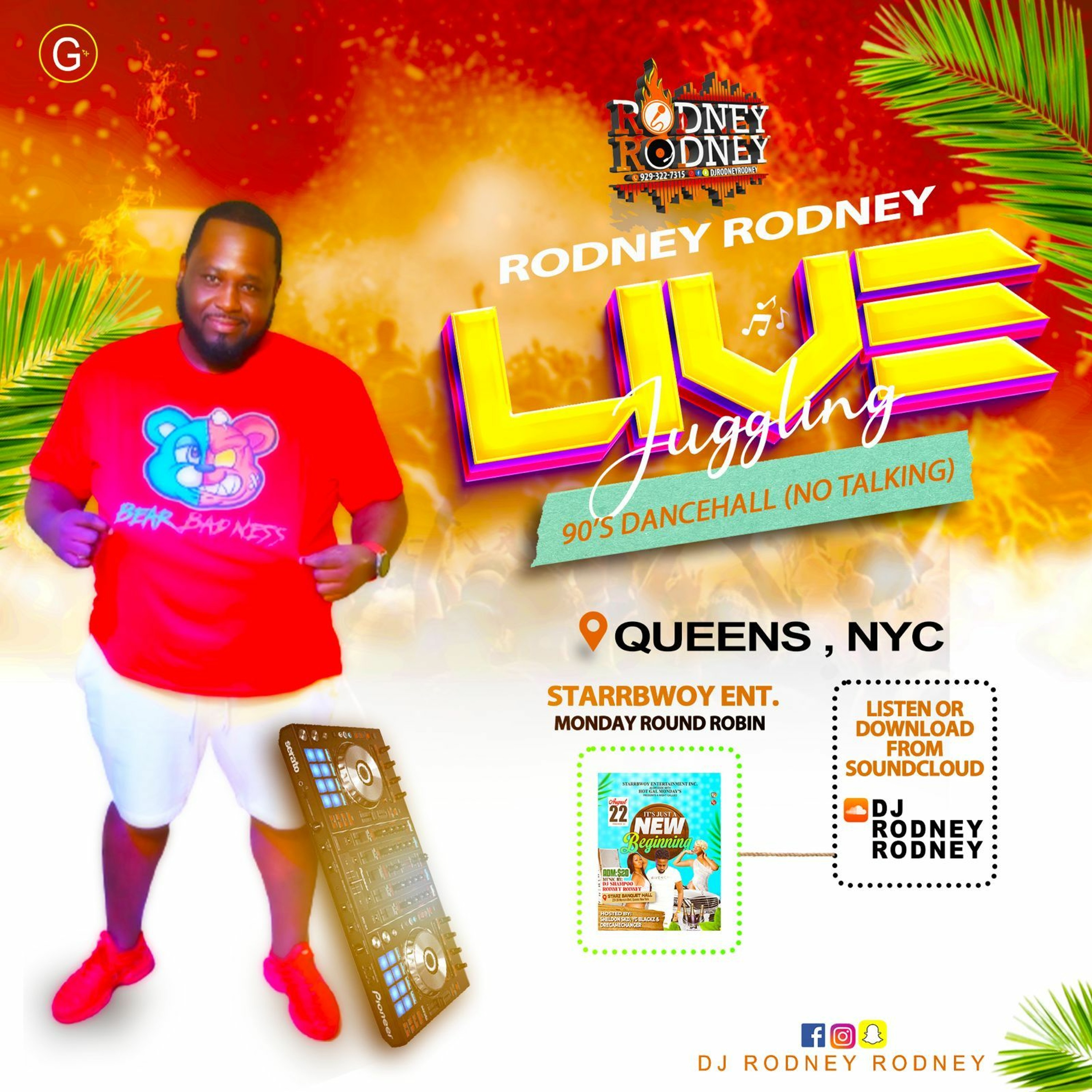 RODNEYRODNEY LIVE JUGGLING (NO TALKING) 90's DANCEHALL episode artwork