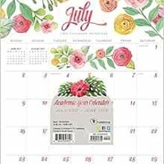 GET [EBOOK EPUB KINDLE PDF] 2018 Academic Year Flowers Monthly Wall Calendar by TF Publishing 📒