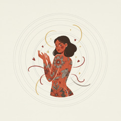 Girl with Flowers Tattoo