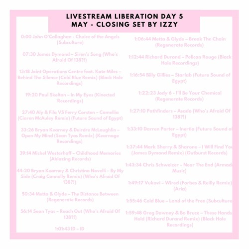 01 Livestream 5 May Closing set by Izzy