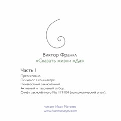 Виктор Франкл «Сказать жизни «Да», часть 1, читает Иван Матвеев