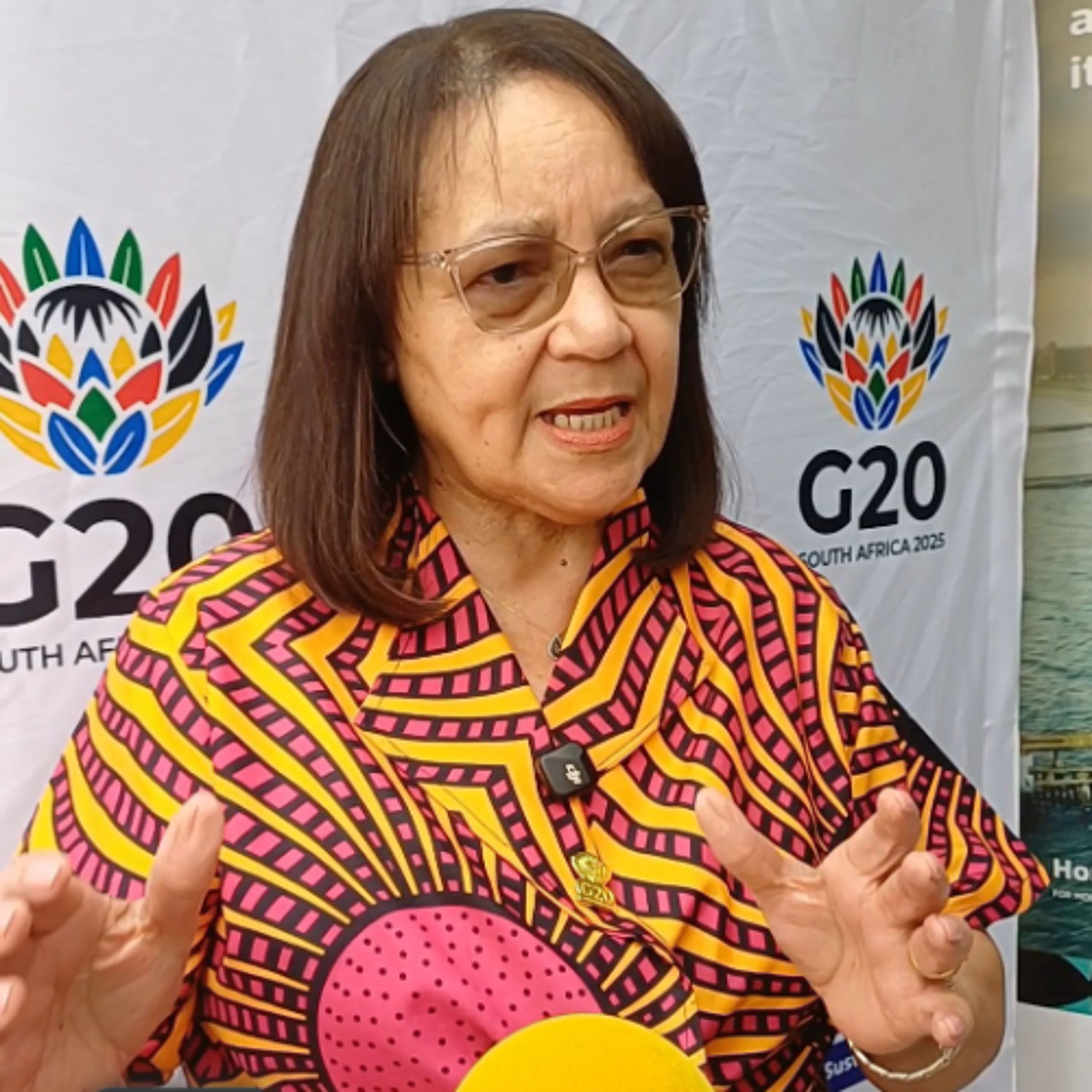 Tourism Minister speaks to the media at the G20 Tourism Ministers Meeting in Mpumalanga