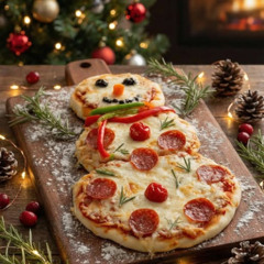 Eatin' Pizza for Christmas
