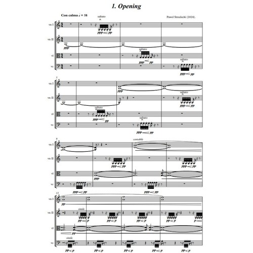 Pawel Strzelecki: String Quartet No. 21 "No Time" (2025), 18' ca.