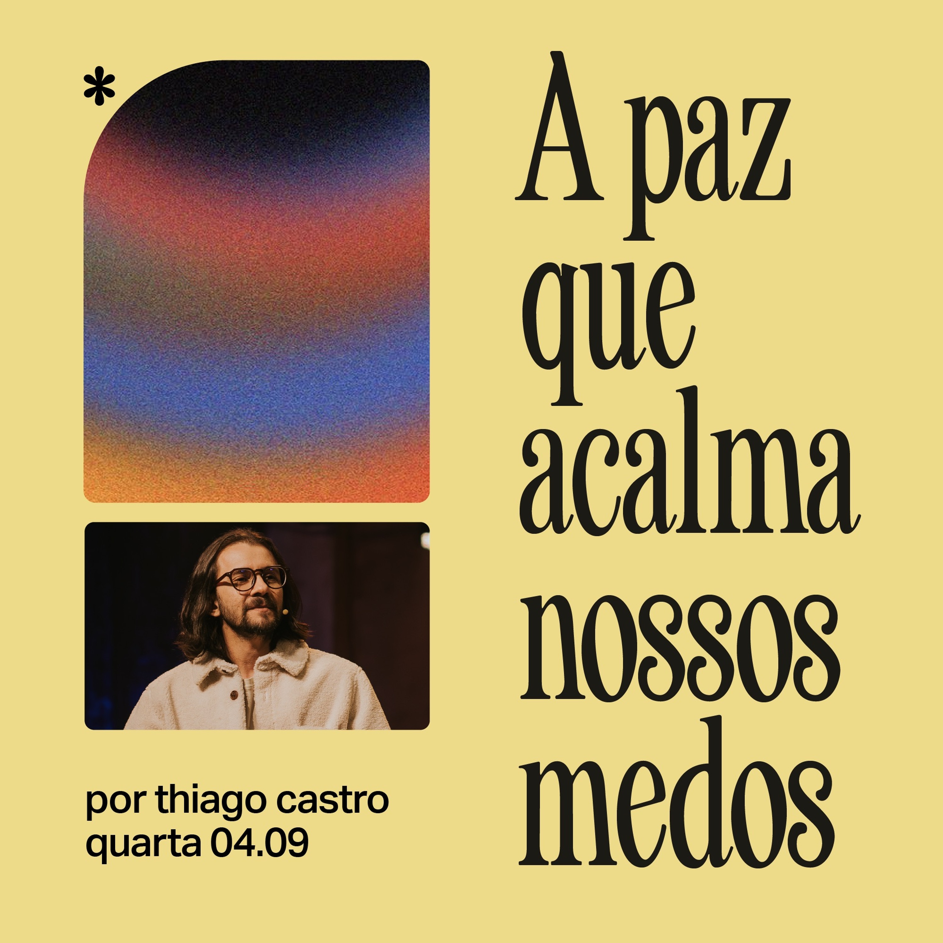 A paz que acalma nossos medos | Igreja Por Amor | Thiago Castro | 04 de Setembro de 2024 episode artwork