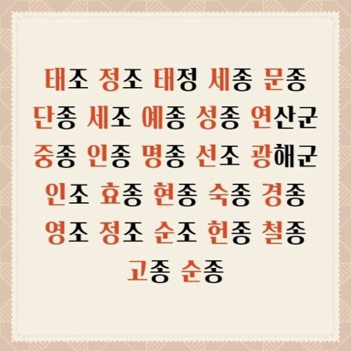 Stream 조선 왕이름(묘호) 2분만에 노래로 외우기 -유요 by 불주먹치이카와 | Listen online for free ...