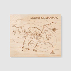 [READ] EBOOK 📒 Etched Atlas Mount Kilimanjaro, Tanzania - Wall Map (10" x 12", Unfra