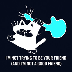 I’m not trying to be your friend I’m not a good friend