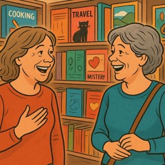 Zwei Freundinnen bei der Bücherschau