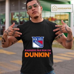 New York Rangers Fans Run On Dunkin Shirt