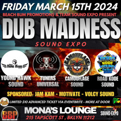 SOUND EXPO -Dub Madness - Young Hawk - Tuners Universal - Camoflauge sound - Road Kode Sound 3/15/24