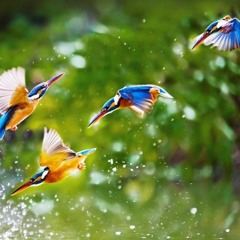 Birds in flight