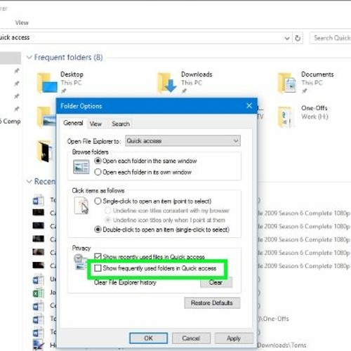 Stream Quick Access Not Showing Recent Files In Windows 10 from