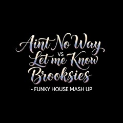 Aint No way To Let me Know Brooksies -Funky House Mash Up