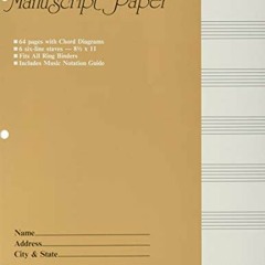 [VIEW] EBOOK EPUB KINDLE PDF Guitar Tablature Manuscript Paper - Standard: Manuscript