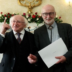 President Higgins receives Dónal de Róiste and family on a courtesy call at Áras an Uachtaráin