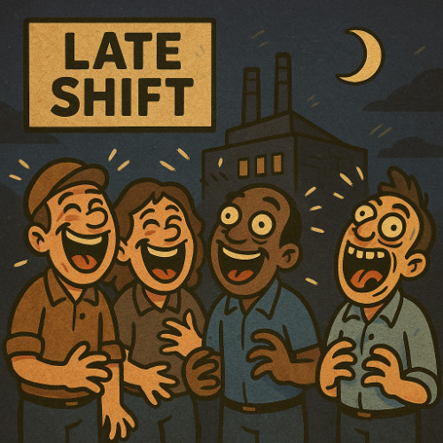 Spätschicht - lachend in die Kreissäge