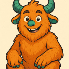 Cartoon monstre peluche rigolo