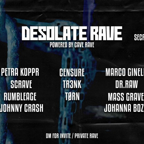 Johnny Crash DESOLATE.RAVE By.CaveRave HardTechno Live Sett 175bpm