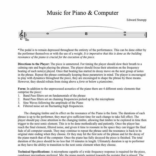 Music for Piano & Computer