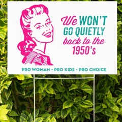 HOT We Wont Go Quietly Back To The 1950S Pro Woman Pro Kids Pro Choice Yard Signs