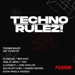Kevin Prinz@Fusion Club Münster Techno Rulez! Kickstart 2023 w/ Klanglos, Ben Dust uvm