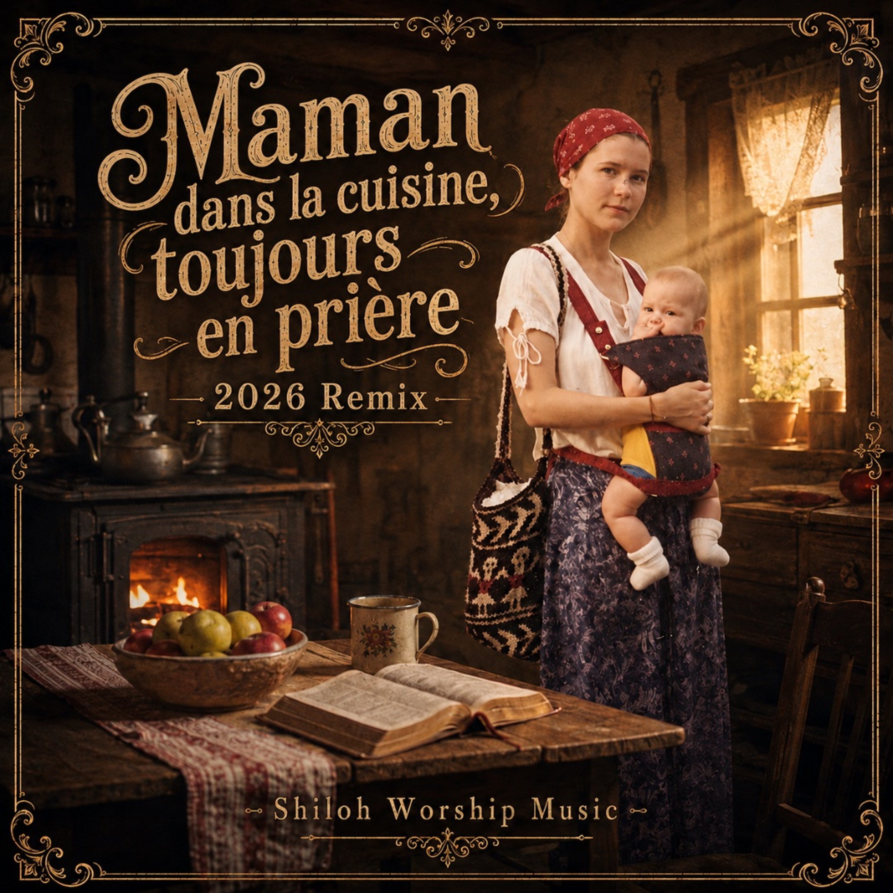 Maman dans la cuisine, toujours en prière