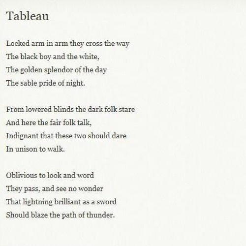 Beth Anderson: Harlem Songs - III. Tableau - Text by poet Countee Cullen