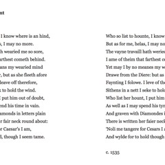 424 Whoso List to Hunt by Sir Thomas Wyatt