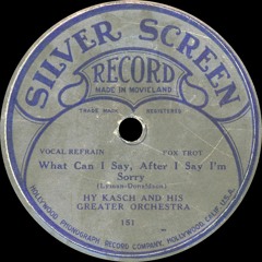 Hy Kasch and his Greater Orchestra - What Can I Say, After I Say I'm Sorry - 1926