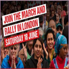 TUC demonstration in London on the 18th of June 2022