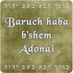 Baruch Haba B'shem Adonai