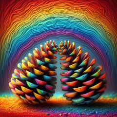Pine Cones Kissing Noses (2020 Remix) in 432Hz Sound Fractal Lovewaves