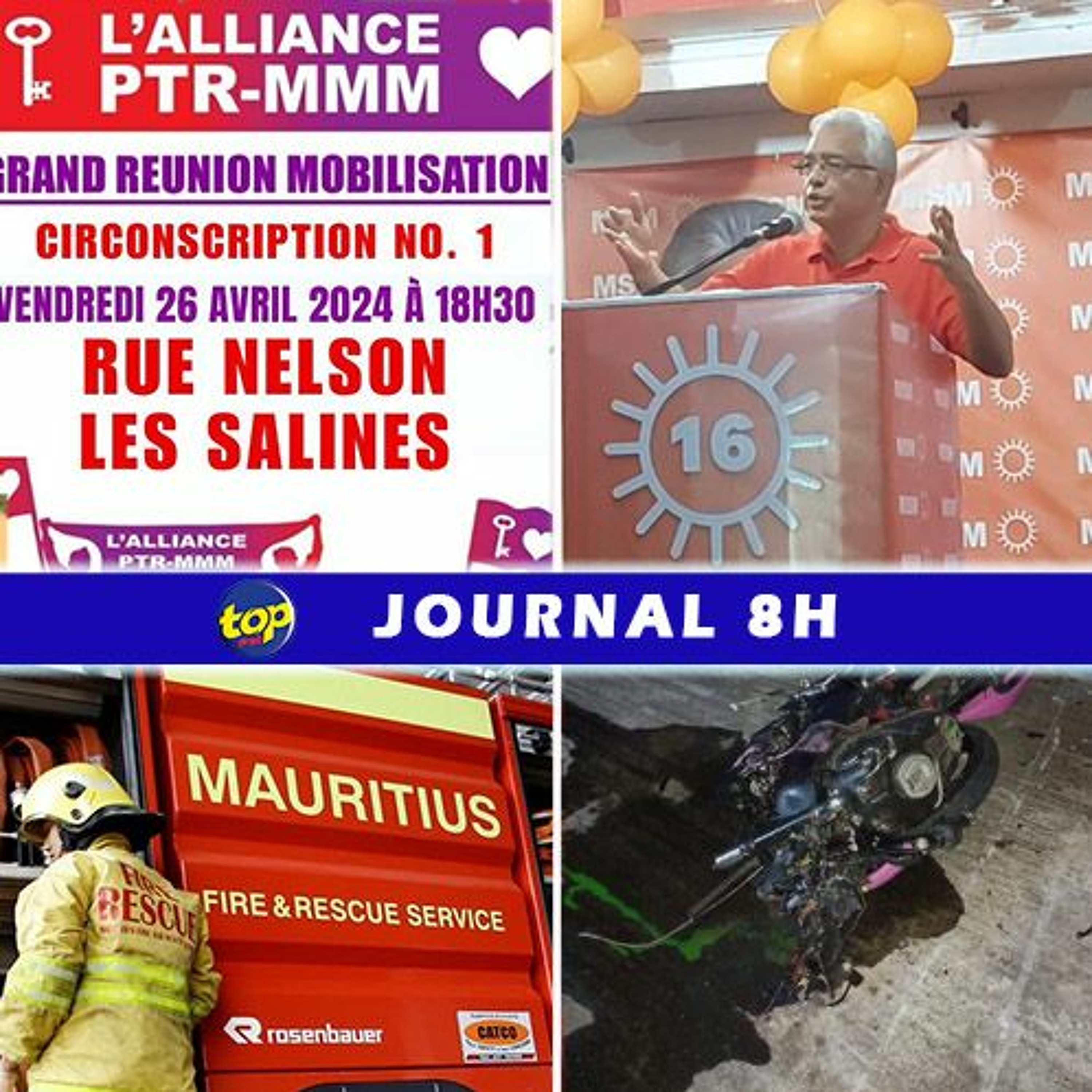 Le journal de 8H de ce vendredi 26 avril 2024