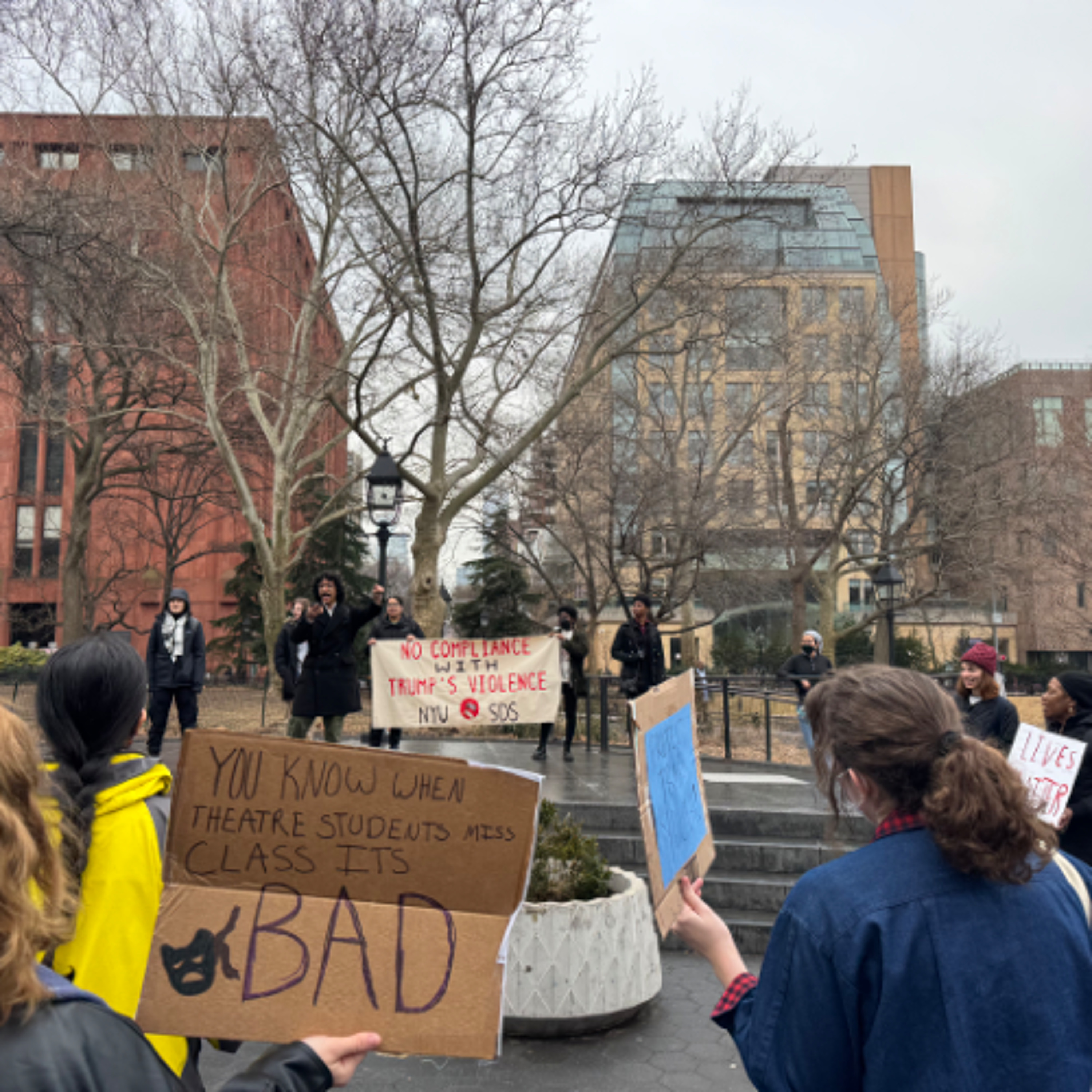 NYU Students Protest Trump’s Executive Order Prohibiting Gender-Affirming Surgeries for Minors episode artwork