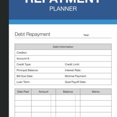 [PDF] Debt Repayment Planner: Log Book Tracker For Credit and Loan Payoff - Pers