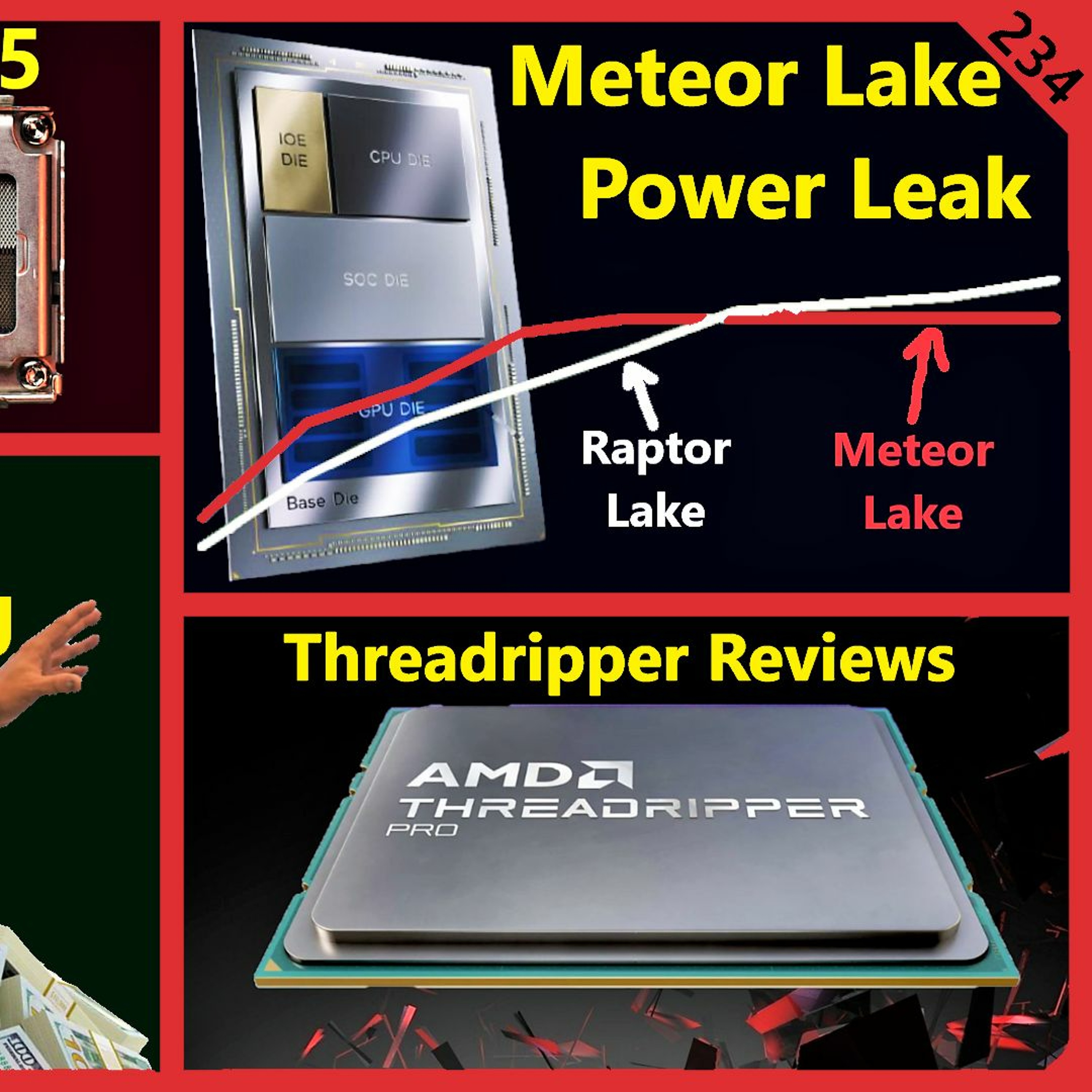 cover of episode 234. AMD Zen 6 AM5, Meteor Lake Power Leak, Nvidia AI Laundering, Zen 4 Threadripper
