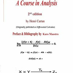 [READ] PDF 💛 Differential Calculus On Normed Spaces: A Course In Analysis by  Cartan