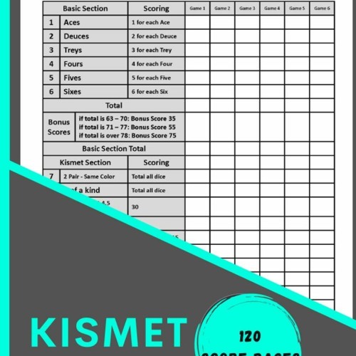 Stream Episode PDF READ Free Kismet Score Sheet Dice Game