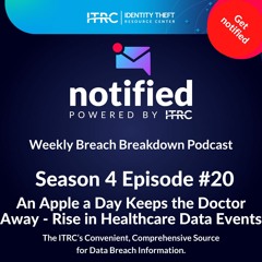 The Weekly breach Breakdown Podcast by ITRC - An Apple A Day Keeps The Doctor Away - S4E20