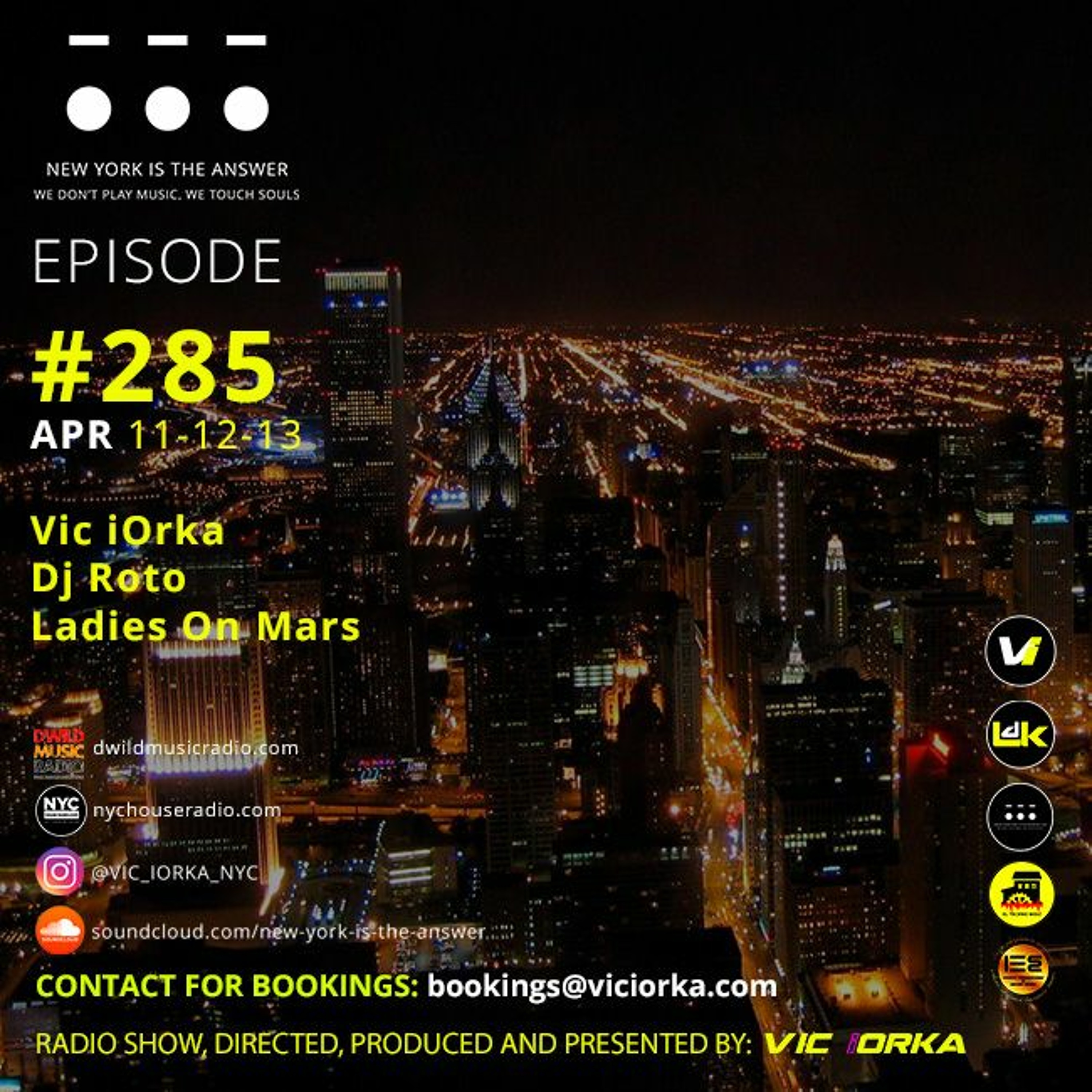 NYITA - S7 - E285 - VIC IORKA - DJ ROTO - LADIES ON MARS - APR 11 - 12 - 13 episode artwork