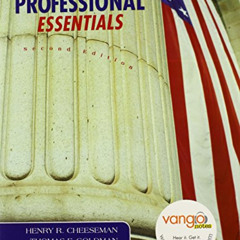 GET EPUB 💔 Paralegal Professional: Essentials by  Henry R. Cheeseman &  Thomas F. Go
