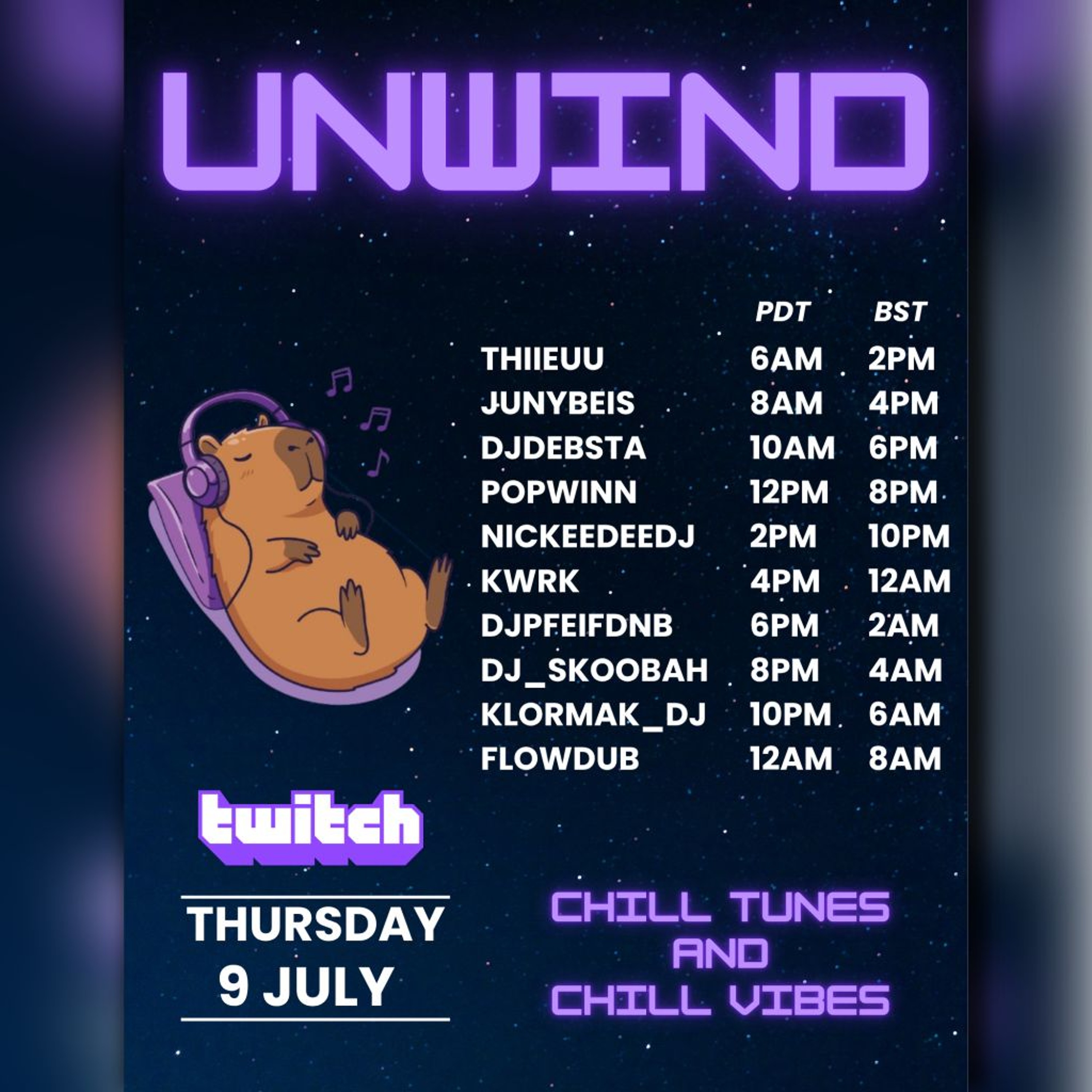 UNWIND Raid Train 2 -- 7-9-26 - Chill Tunes and Chill Vibes episode artwork